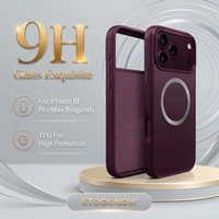 Coque de téléphone portable antichoc en TPU respectueux de la peau avec protection magnétique 9H en verre trempé pour iPhone 18 Pro Max, coque PC épaisse 2026