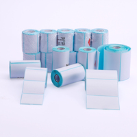 Rollo de etiquetas adhesivas de código de barras de 40x30mm, rollo de etiquetas adhesivas de Papel térmico para impresora móvil
