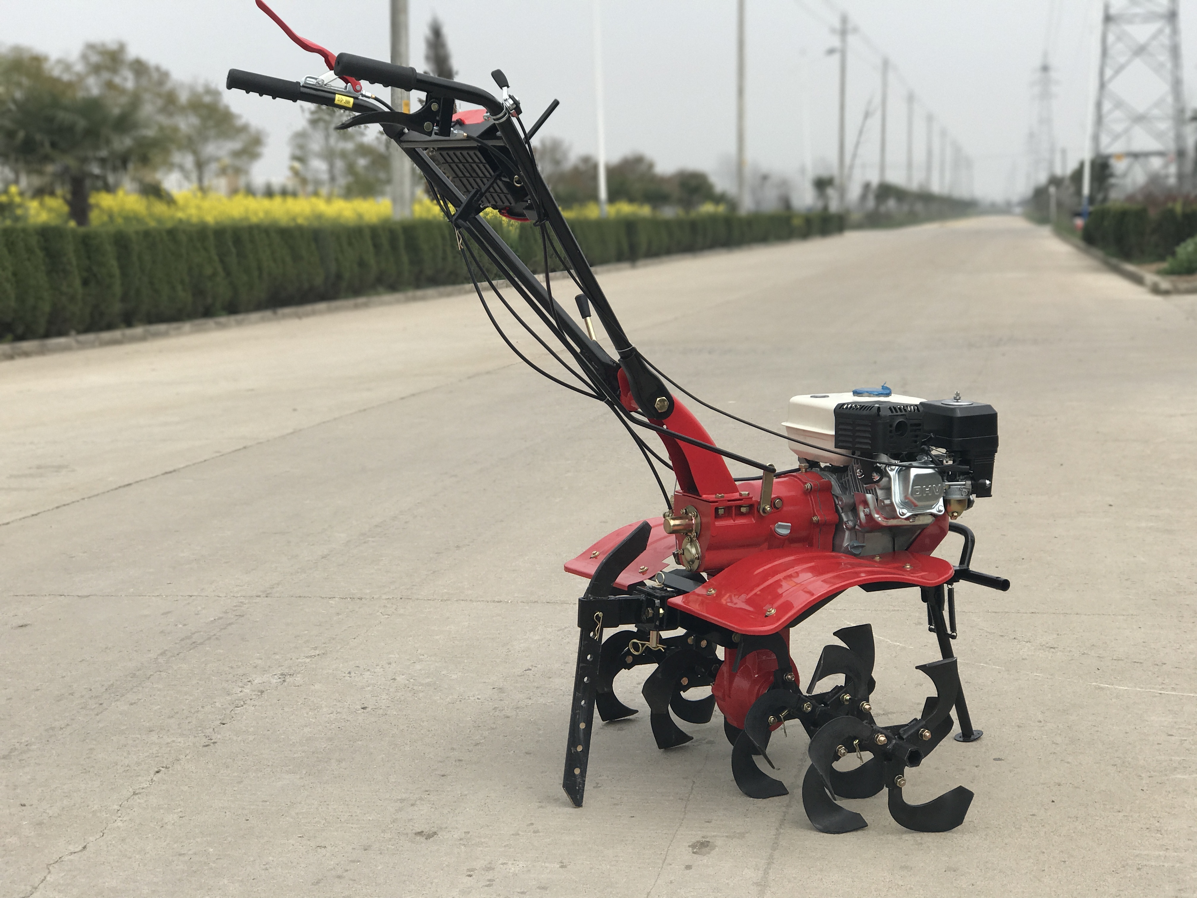 日本製オリジナルエンジン7馬力ガソリンミニ耕運機ロータリー5速耕運機
