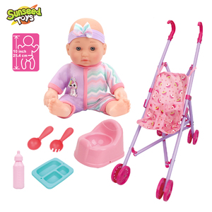Sunseed - Juego de Accesorios de Alimentación para Muñecas de 10 Pulgadas, Maleta de Plástico, Artículos de Baño, Biberón, Inodoro, Cochecito, Escala 1:12, Interactivo - Product Image 3