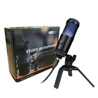 Demao Mini OEM Pabrik Studio Kondensor Rekaman RGB Mic dengan Shock Mount Profesional USB Mikrofon