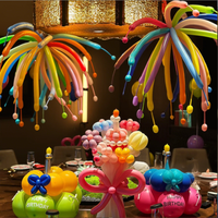 Ballons longs et épais en gros, bandes de latex multicolores vibrantes pour décorations de fond de fête d'anniversaire et de mariage
