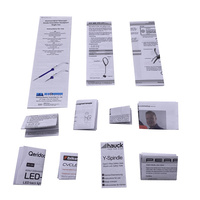 Brochure personnalisée en papier noir pliable certifiée FSC, manuel d'utilisation, manuel d'instructions, impression