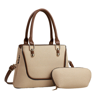 Ensemble de 2 sacs en cuir PU 2025 – Sacs à bandoulière de luxe pour femmes avec portefeuille, fermeture éclair et doublure en polyester, portables - Product Image 1