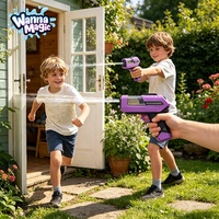 Pistolet à eau automatique vert WANNA MAGIC, portée de 20 pieds, lanceur d'eau électrique, jouet d'été pour enfants