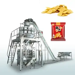 Automat Pequena Escala Vffs Vertical Pe Camarão Kurkure Food Pack Equipamento Batata Chip Packaging System Machine