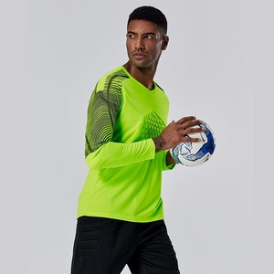 Camiseta Acolchada para Portero, Jersey de Portero con Estampado Elegante, Manga Larga, Cuello en V, Pantalones, Conjunto Deportivo para Fútbol, Camisetas de Entrenamiento - Product Image 2