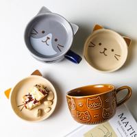 Cadeau promotionnel Tasse à eau pour couples Tasse à café en céramique mignonne avec couvercle