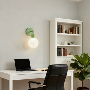 Lampe murale industrielle E27 Led, abat-jour blanc, corps en plastique, commande par interrupteur, pour la décoration de la chambre à coucher et du couloir - Product Image 2
