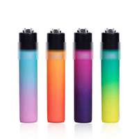 Briquet en plastique à clip réutilisable avec logo personnalisé, autre briquet, flamme au gaz, silex, pour cadeau de la Saint-Valentin