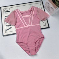 Couleurs personnalisées Logo Etiquette rose Bonne qualité Performance Trainingwear pour danseuse de ballet