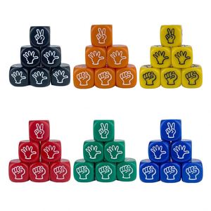 Dados de Acrílico Sólido de 20 mm, Personalizados con Diseño de Piedra, Papel y Tijera, para Juegos de Bar y Fiestas - Product Image 2