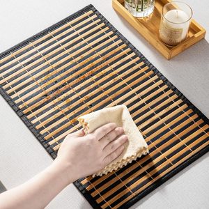 Nhật Bản Phong Cách Tre Placemats Tự Nhiên Chống-Trượt Có Thể Giặt Chịu Nhiệt Bảng Thảm Cho Nhà Phòng Ăn Đảng Dệt Mây Pad - Product Image 4