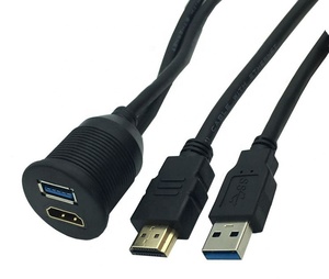 Barco del coche Dash montaje USB 3,0 <span class=keywords><strong>A</strong></span> macho <span class=keywords><strong>A</strong></span> hembra HD MI <span class=keywords><strong>un</strong></span> Cable de extensión macho <span class=keywords><strong>A</strong></span> hembra - Product Image 3