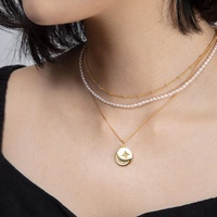 Collier ras-de-cou pour femme Gemnel, bijoux minimalistes pour filles, plaqué or, mini perle d'eau douce irrégulière