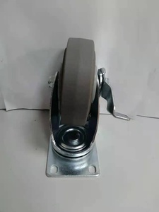 Quảng Đông Caster Nhà Máy Trung-Duty Chất Lượng Tốt Đôi Mang Bóng Side Brake TPR Xe Đẩy Caster - Product Image 3