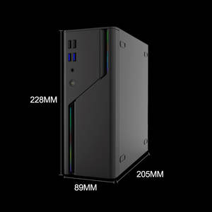 Estuche portátil para juegos <span class=keywords><strong>de</strong></span> PC Mini ITX ARGB Gabinete <span class=keywords><strong>de</strong></span> computadora <span class=keywords><strong>de</strong></span> metal negro con función <span class=keywords><strong>de</strong></span> luz - Product Image 2