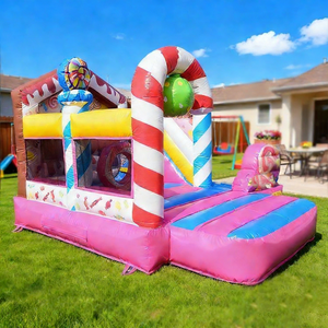 Château gonflable mignon en forme de sucette avec toboggan, nouveau design, pour enfants, pour fêtes intérieures et extérieures, usage domestique - Product Image 5