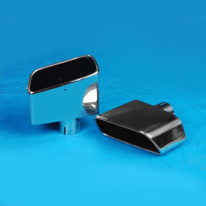 Auto Uitlaat Gemodificeerde Platte Vierkante Uitlaat Demper Tip Roestvrij Staal Uitlaat Staart Keel - Product Image 1