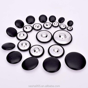 Đen PU Da Vải Bao Phủ Nút DIY May Quần Áo Phụ Kiện Cao Cấp Áo Khoác Áo Gió Sofa Mềm Mại Bao Phủ Các Nút - Product Image 5