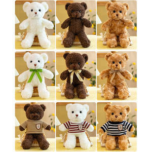 Accogliente stile maglieria personalizzabile 30CM con cappuccio orsacchiotto Idea regalo di compleanno per bambini giocattoli di peluche orso di peluche - Product Image 3