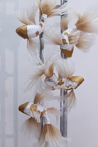 Nouvel Arrivage S514 : Décor de Fond Géant <span class=keywords><strong>en</strong></span> Gaze Fait Main, Poisson Koi Géant Artificiel <span class=keywords><strong>en</strong></span> <span class=keywords><strong>Organza</strong></span>, Poisson Koi Artificiel Grand Format - Product Image 2