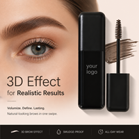 Teinture pour sourcils brun foncé, imperméable, anti-bavures, marque privée, pour sculpter des sourcils naturels