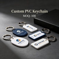 Porte-clés mousquetons en PVC DM imprimés UV, formes personnalisables, légers, étanches, personnalisables en gros, pour branding d'entreprise, multi-styles