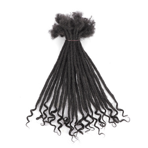 Vast Source Factory Serrures pour femmes <span class=keywords><strong>Dreads</strong></span> Extensions Cheveux humains Loc Extensions avec extrémités bouclées - Product Image 2