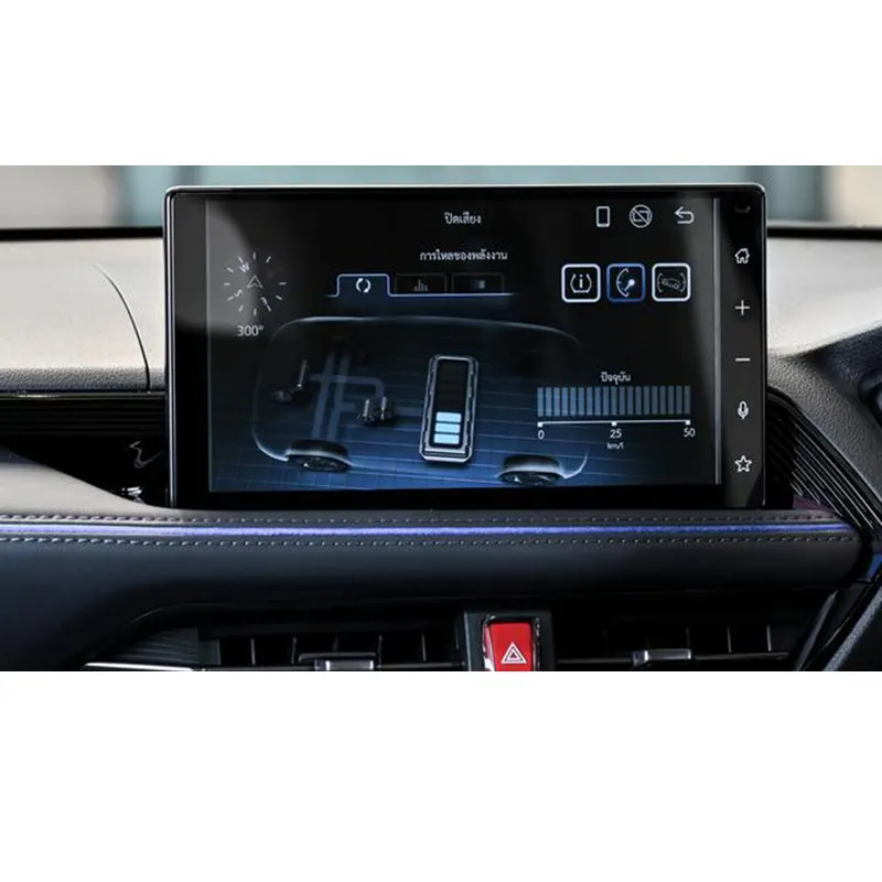 Accessori interni auto GPS navigazione vetro temperato protezione dello schermo per Toyota Yaris 2023 croce lettore DVD pellicola