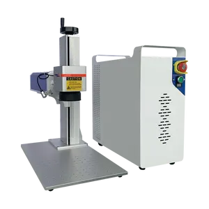 JPT M7 mesin tanda laser warna baja tahan karat, mesin laser serat ukir dalam pelat logam 3d 60W 80W 100W