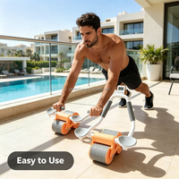 Rouleau abdominal professionnel pour hommes et femmes adultes, rebond automatique, pour la maison, la salle de sport, musculation abdominale, amincissement de la taille, entraînement