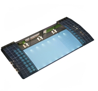 Couverture de piscine extérieure électrique intelligente, pliable, amovible, isolante, protection solaire, transparente