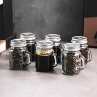 Couvercles hermétiques en aluminium pour mini-bocaux en verre Mason de 1,5 oz et 4 oz avec poignée, pour confitures, miel, épices et snacks secs, stockage alimentaire