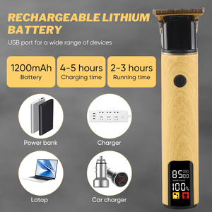 Máquina Cortadora de Pelo Profesional Inalámbrica Recargable por USB, Cortadora de Pelo de Bajo Ruido y Alta Potencia - Product Image 6