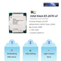 Kit Mainboard Desktop Micro-ATX PANDL NEW X99-P3 dengan CPU Intel Xeon E5 2676 V3, 4x DDR3, Combo Motherboard X99, Kit Xeon X99