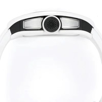 Montre de luxe pour homme, mouvement mécanique automatique squelette, boîtier blanc et noir, étanche, lumineuse, style designer, Nouveauté 2026