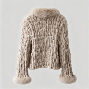 Tyan 2026 Nuovo <span class=keywords><strong>Cappotto</strong></span> Invernale in Pelliccia di Coniglio <span class=keywords><strong>Beige</strong></span>, <span class=keywords><strong>Corto</strong></span> con Ampio Colletto in Pelliccia di Volpe, Elegante e Versatile - Product Image 2