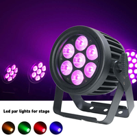 Projecteur PAR extérieur de haute qualité 7 pièces 120W RGBW 4-en-1 LED IP65 DMX512 pour éclairage de scène, bar, fête