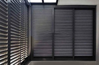Persienne fixe en aluminium pour l'extérieur Volet métallique en aluminium Fenêtre à persienne aveugle