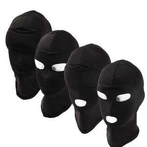 Masque de cosplay SM en <span class=keywords><strong>latex</strong></span> élastique respirant, cagoule ouverte pour la bouche et les yeux, accessoire de tête d'esclave pour fête d'Halloween - Product Image 5