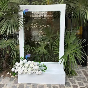Fonte de Água LED para Casamento em Ambiente Interno, Arco Decorativo em Aço Inoxidável e Vidro para Decoração de Casamento e Divisória de Ambiente - Product Image 1