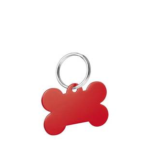 Ciondolo in Osso Rosso 25x38 mm per Targhette Identificative Animali Domestici - Product Image 1