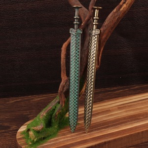 Espada Yue King, Adorno de Latón, Estilo Chino, Modelo de Arma Decorativa, Decoración para el Hogar, Regalo, Recuerdo, Adorno de Mesa - Product Image 1