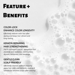 Shampooing brésilien à la <span class=keywords><strong>kératine</strong></span> pour la protection de la couleur des cheveux, effet lissant prolongé <span class=keywords><strong>après</strong></span> traitement à la <span class=keywords><strong>kératine</strong></span>, échantillon gratuit - Product Image 3