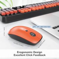 OEM ODM Wireless Keyboard and Mouse Combo Full Size 104 Keys 24 GHz Round Keycap Colorful Set with USB Receiver Plug and Play