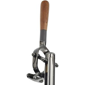 Cavatappi da Parete con Base in Legno e Struttura Cromata, Apribottiglie Professionale - Product Image 3