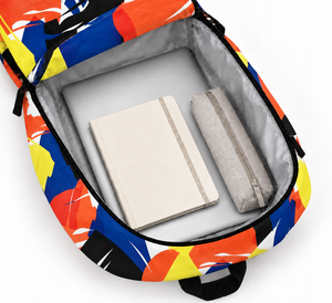 Mochila de poliéster con estampado personalizado, tamaño mediano, cierre de cremallera, para uso diario, con asa de hombro, MOQ bajo, para deporte, escuela y vida diaria - Product Image 6