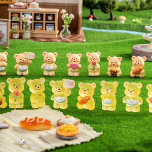 Orso di burro caldo sognatore alla moda decorazioni artigianali in resina graziosi ornamenti per auto fai da te eco-friendly Play per auto - Product Image 3