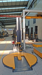 On Line Automatic Pallet Wrapper Made in China /Powered Pre <b>Stretch</b> Turntable Pallet Film Wrapping <b>Machine</b> - Product Image 3